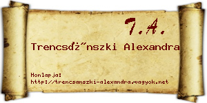 Trencsánszki Alexandra névjegykártya